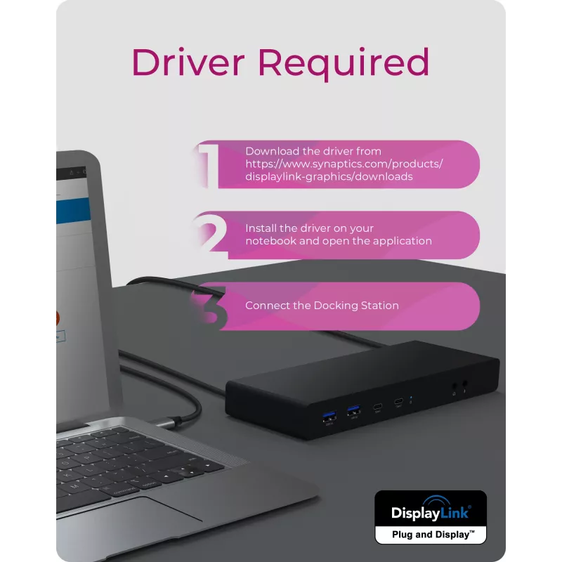 ICY BOX IB-DK2245AC Kabelgebunden USB 3.2 Gen 1 (3.1 Gen 1) Type-C Schwarz