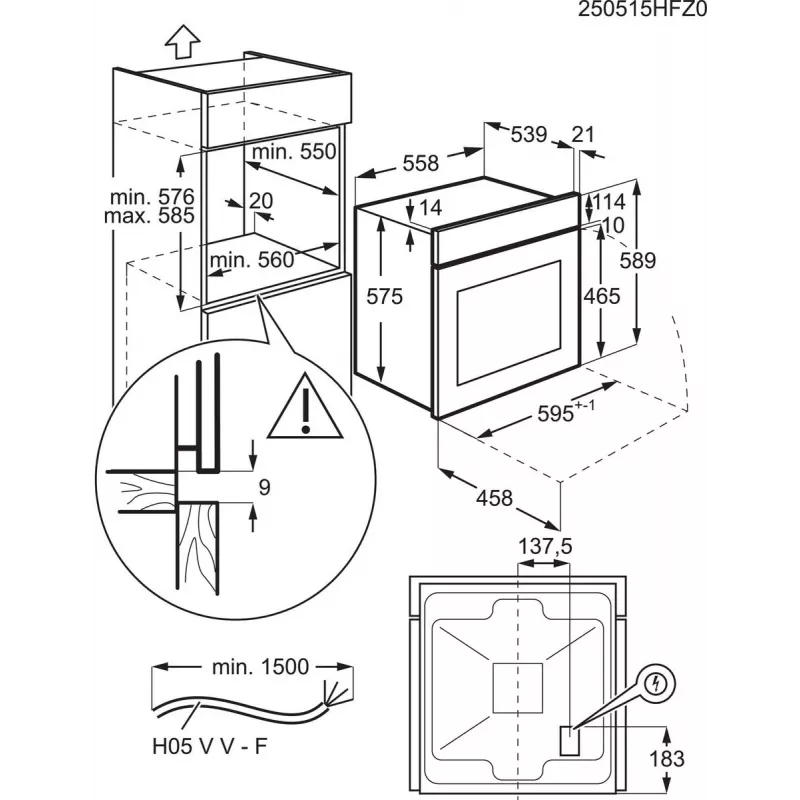 Electrolux EOF3H50BX 65 L Edelstahl
