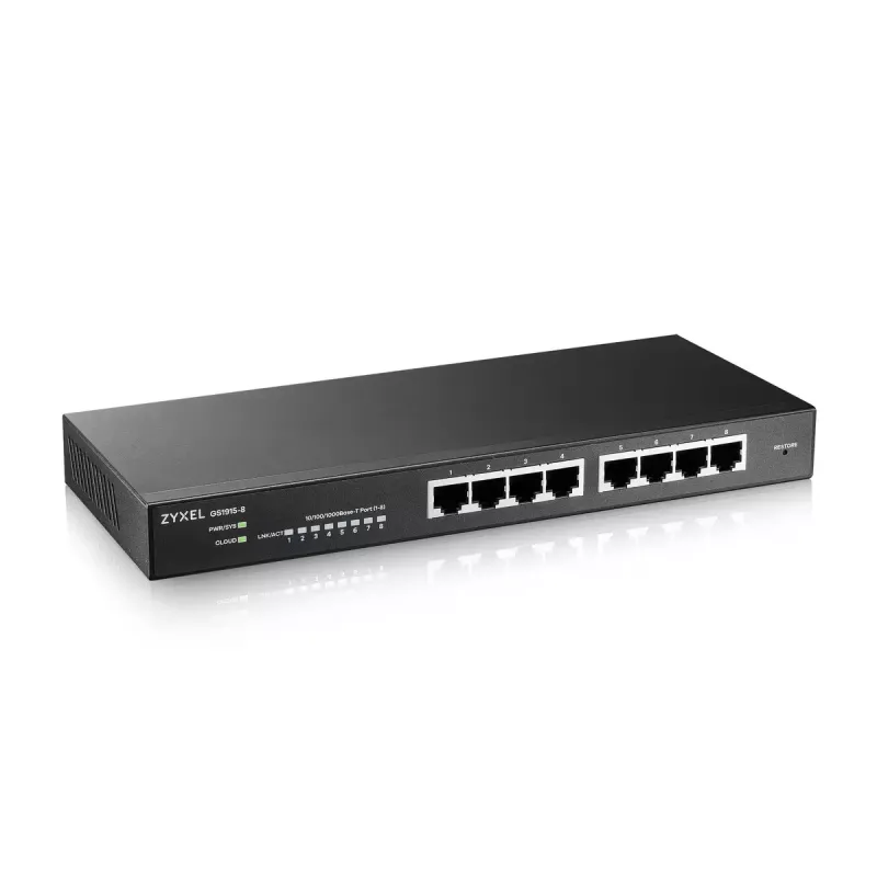 Zyxel GS1915-8 Managed L2 Gigabit Ethernet (10/100/1000) Schwarz