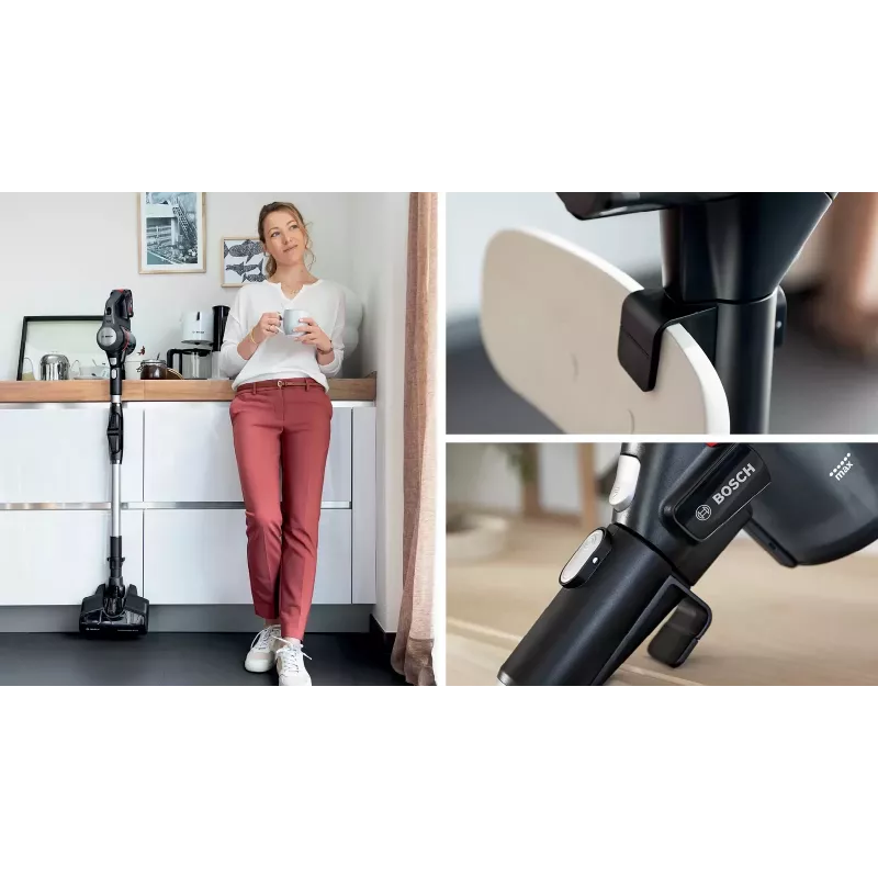 Bosch BBS712A Akku-Staubsauger/Elektrobesen 2-in-1 Stabstaubsauger Akku Trocken Hygiene Filter Beutellos 0,3 L Graphit