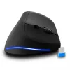 Kabellose vertikale Maus MEDIA-TECH MT1123, schwarz, 2400 DPI, 5 Tasten, RF-USB-Empfänger