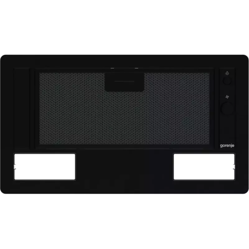 Einbau-Dunstabzugshaube Gorenje BHI681EB — 534 mm Breite, 370 m³/h, Aluminium-Fettfilter, 67 dB, schwarz