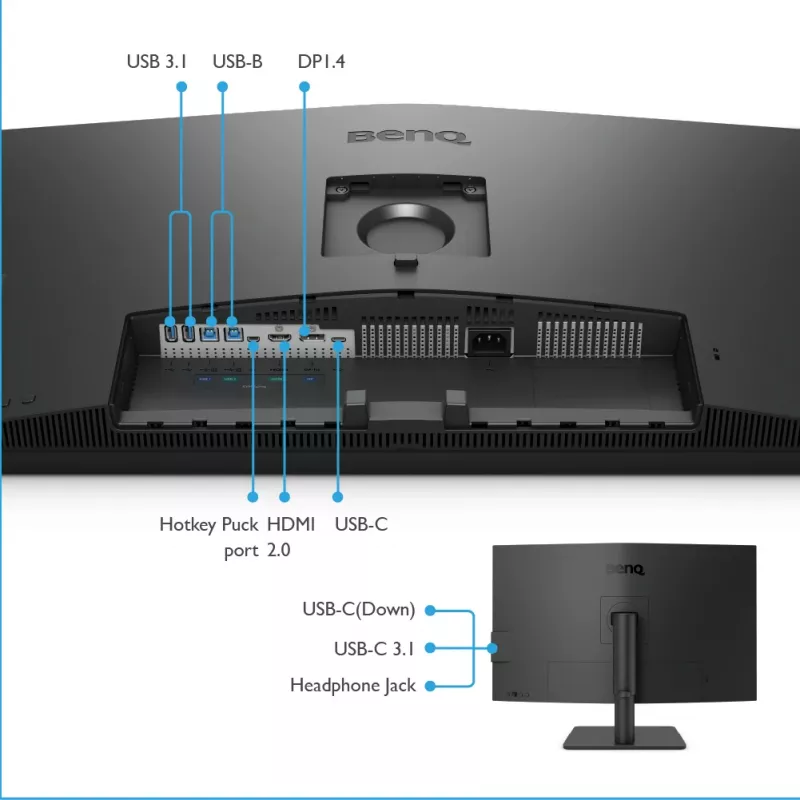 BenQ PD3205U Computer-Monitor 80 cm (31,5 Zoll) 3840 x 2160 Pixel 4K Ultra HD LCD Schwarz