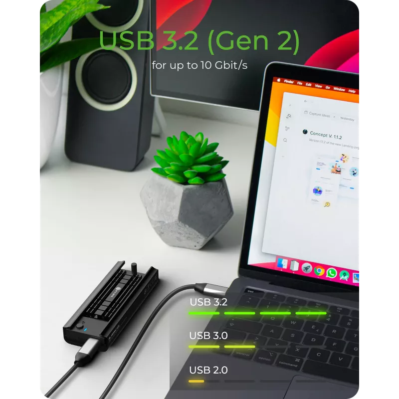 ICY BOX IB-180MC-C31 SSD-Gehäuse Schwarz M.2