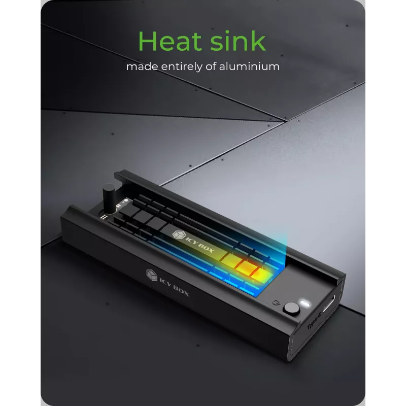 ICY BOX IB-180MC-C31 SSD-Gehäuse Schwarz M.2