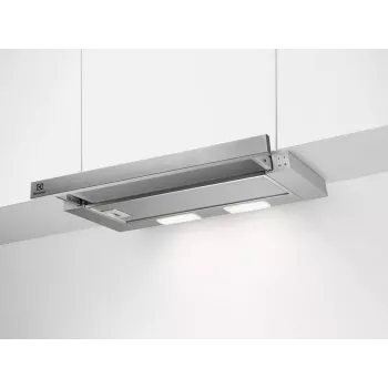 Semi built-in extractor hood Electrolux LFP226S, 598 mm, 330 m³/h, aluminium grease filter, 3 speeds