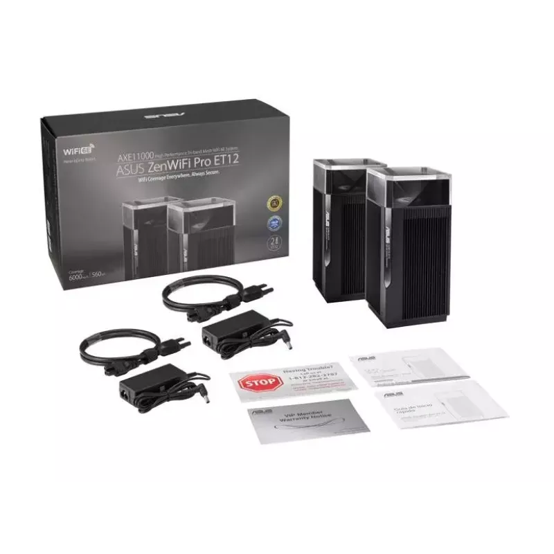 ASUS ZenWiFi Pro ET12 Tri-Band (2,4 GHz / 5 GHz / 6 GHz) Wi-Fi 6E (802.11ax) Schwarz 3 Intern