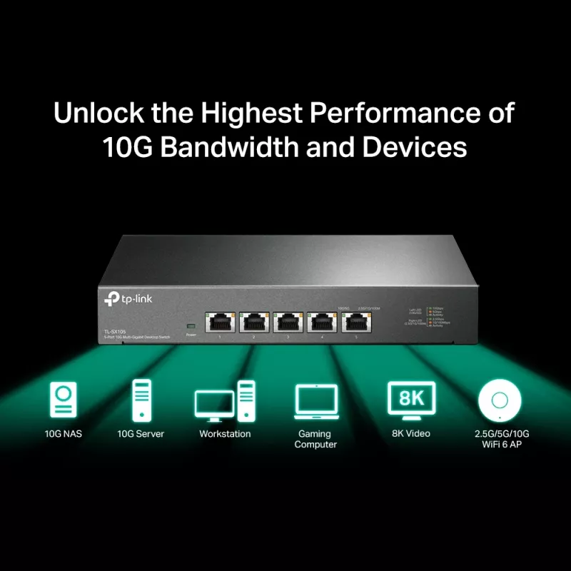Unmanaged Switch TP-Link TL-SX105 5-Port 10G Desktop Switch