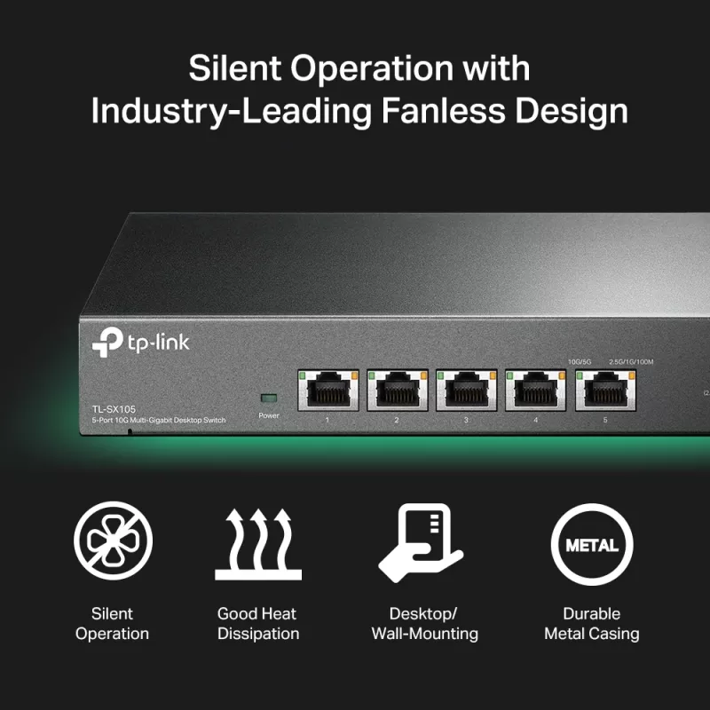 Unmanaged Switch TP-Link TL-SX105 5-Port 10G Desktop Switch