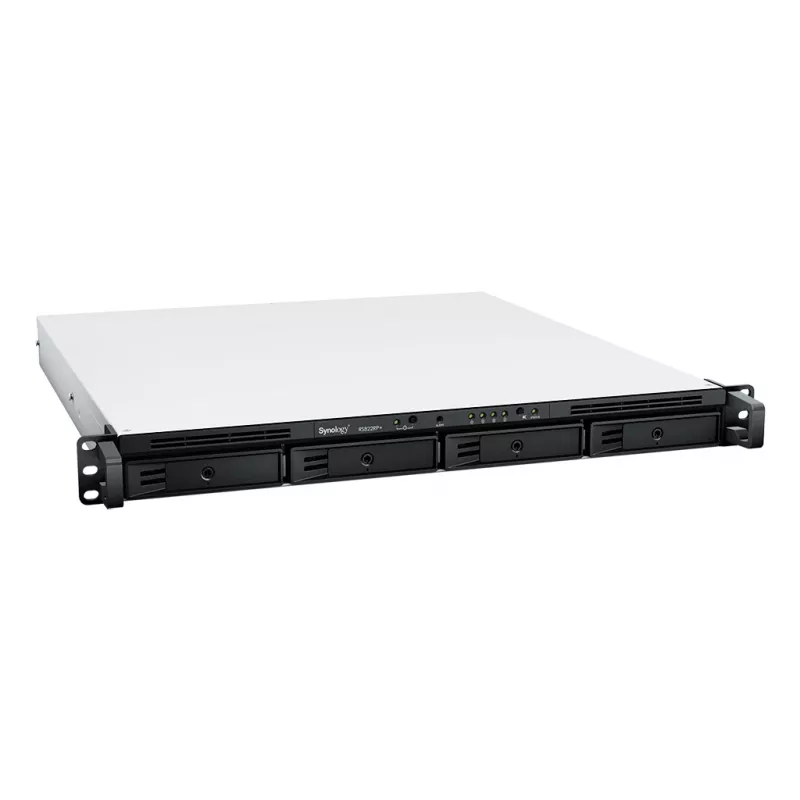 SYNOLOGY Rack Station RS822RP+ 1U 4-Bay NAS Server Barebone mit redundantem Netzteil