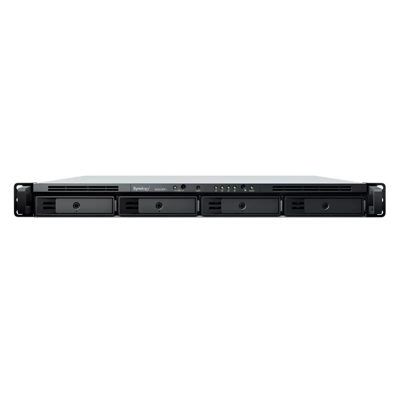 SYNOLOGY Rack Station RS822RP+ 1U 4-Bay NAS Server Barebone mit redundantem Netzteil