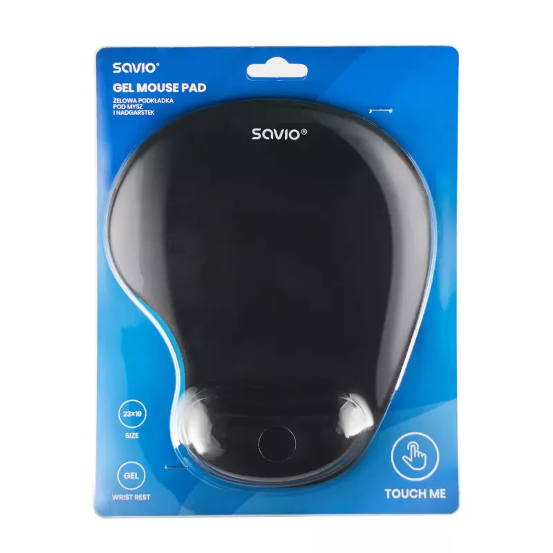 Mauspad SAVIO MP-01B Gel-Handgelenkauflage 3 mm Dicke 230×190 mm schwarz