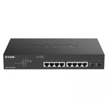 D-Link DGS-1100-10MPV2 Managed L2 Gigabit Ethernet (10/100/1000) Power over Ethernet (PoE) 1U Schwarz