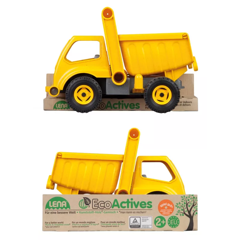 Lena EcoActives Kipper, LKW, Kipper, 2 Jahr(e), Kunststoff, Holz, Schwarz, Gelb
