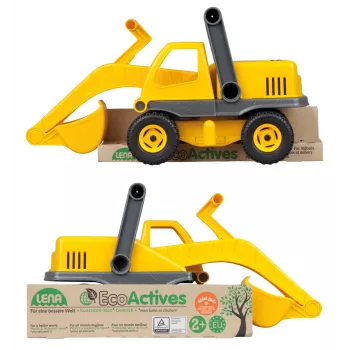 Bagger Lena EcoActives 04211 Kunststoff Holz Schwarz Grau Gelb