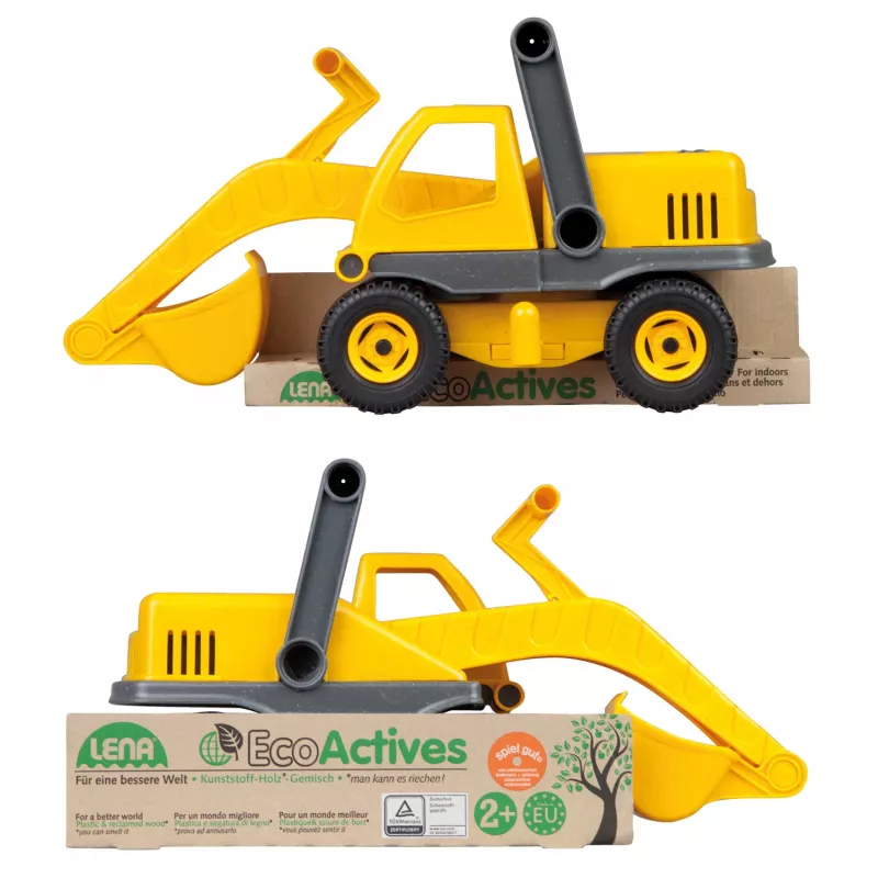 Bagger Lena EcoActives 04211 Kunststoff Holz Schwarz Grau Gelb