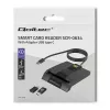 Kartenleser QOLTEC 50634 USB Type-C, ABS-Gehäuse, 90×69 mm, 1,0 m Kabel, schwarz