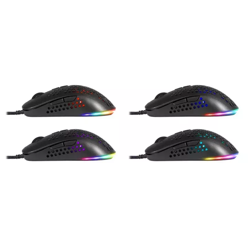 Gaming-Maus DEFENDER SHEPARD GM-620L — optisch, beidhändig/rechtshändig, bis zu 12800 DPI, 6–7 Tasten, USB Typ-A, schwarz, 1,7 m Kabel