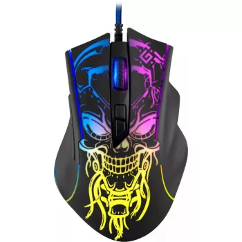 Gaming-Maus DEFENDER BULLETSTORM GM-928 — optisch, 7200 DPI, beidhändig, 6–7 Tasten, USB Typ-A, schwarz