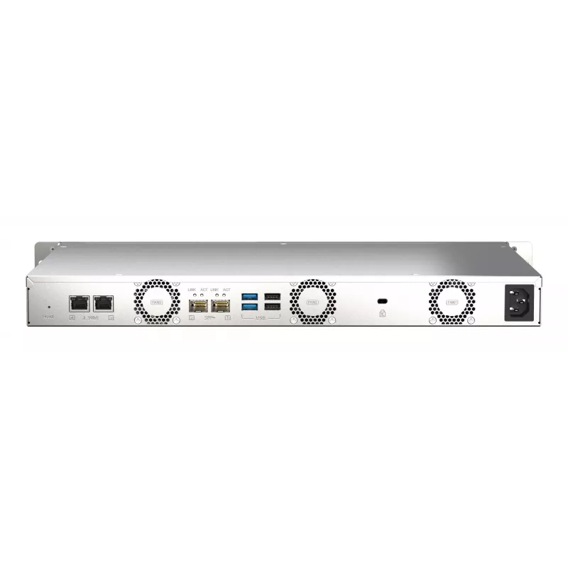 QNAP TS-435XEU NAS Rack (1U) Marvell CN9131 4 GB DDR4 0 TB QNAP QTS Schwarz, Grau