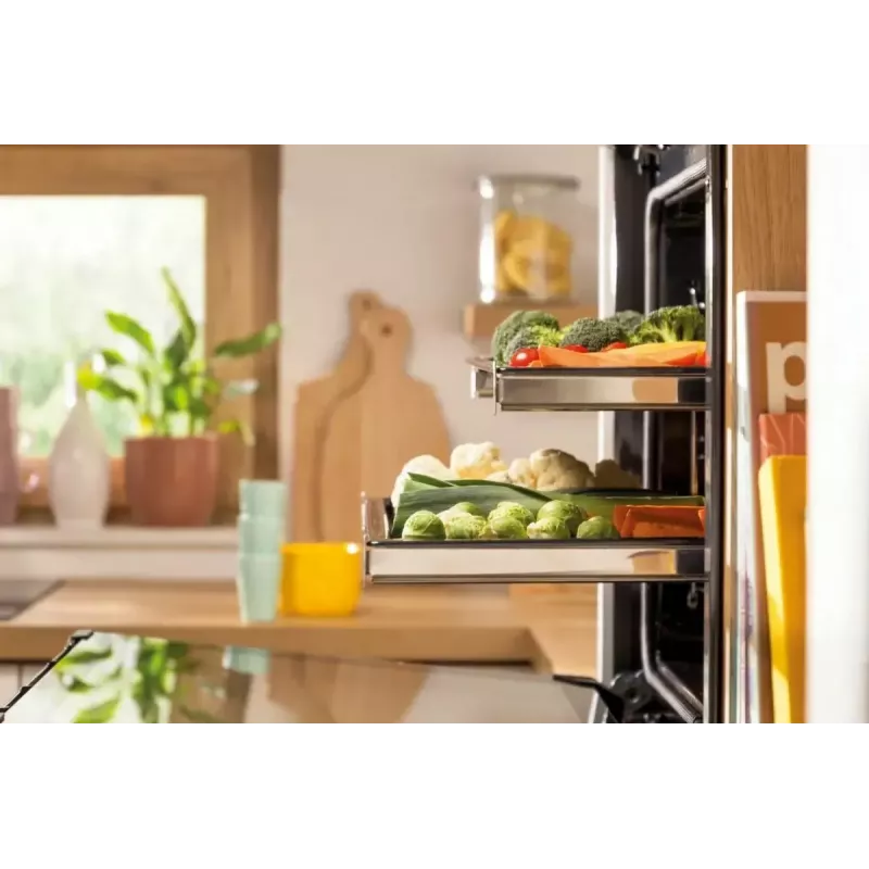 Einbau-Backofen Gorenje BOS6737E06FBG — 77 L multifunktional, EcoClean, Dampf, Umluft, mechanische Steuerung, 59,5×59,5 cm, schwarz