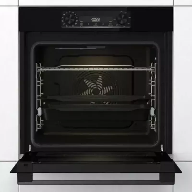 Einbau-Backofen Gorenje BOS6737E06FBG — 77 L multifunktional, EcoClean, Dampf, Umluft, mechanische Steuerung, 59,5×59,5 cm, schwarz