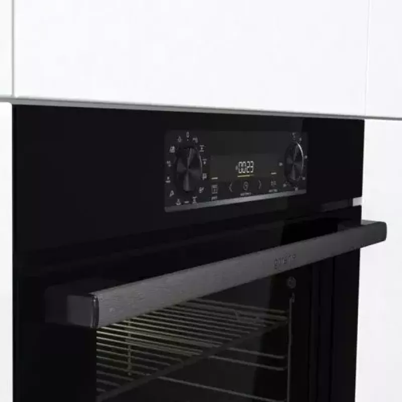 Einbau-Backofen Gorenje BOS6737E06FBG — 77 L multifunktional, EcoClean, Dampf, Umluft, mechanische Steuerung, 59,5×59,5 cm, schwarz