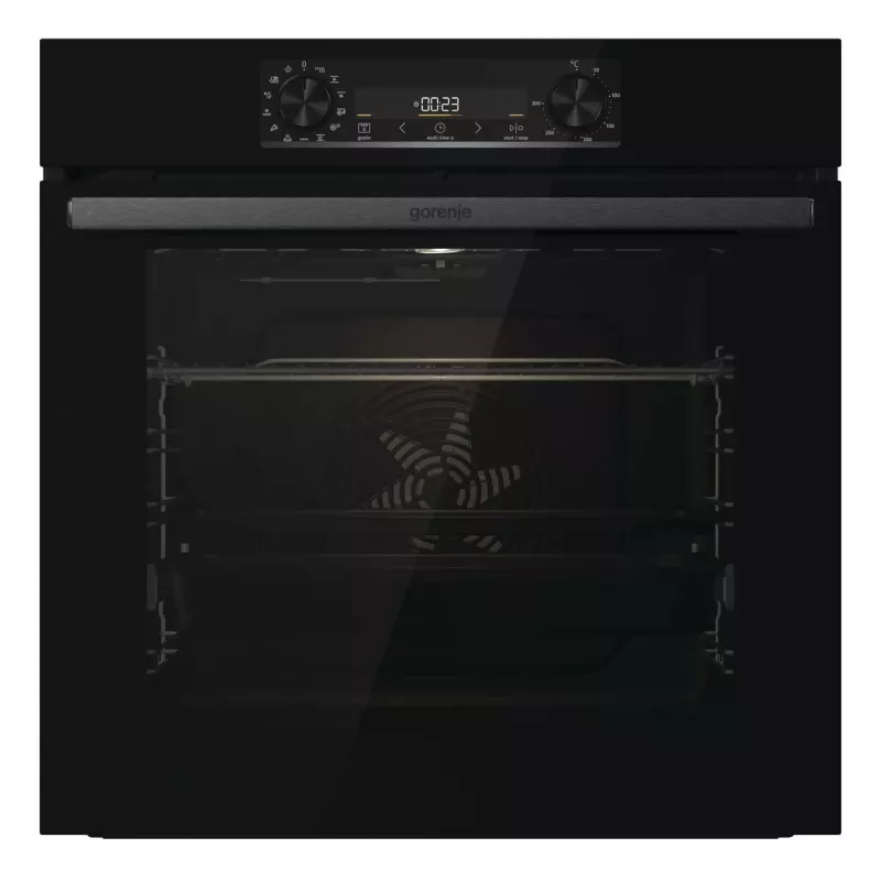 Einbau-Backofen Gorenje BOS6737E06FBG — 77 L multifunktional, EcoClean, Dampf, Umluft, mechanische Steuerung, 59,5×59,5 cm, schwarz