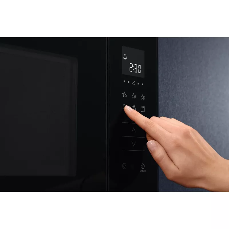 Einbau-Solomikrowelle Electrolux LMS2203EMK, 700 W, 5 Leistungsstufen, 24,5 cm Drehteller, LED-Anzeige, Edelstahlinnenraum, schwarz