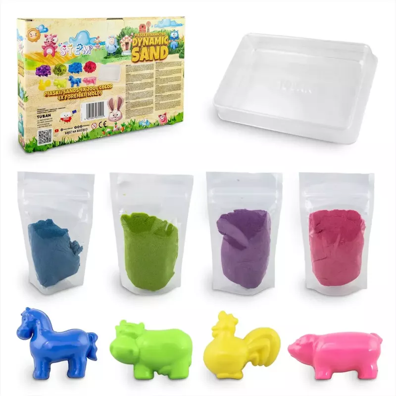 Kinetischer Sand für Kinder Tuban DYNAMIC SAND SET – FARM Mehrfarbig
