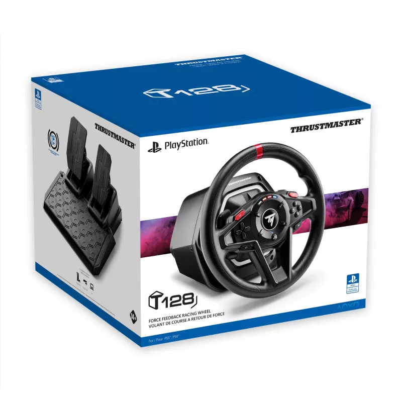 Thrustmaster T128 Schwarz USB Steering wheel + Pedals Analogue PC, PlayStation 4, PlayStation 5