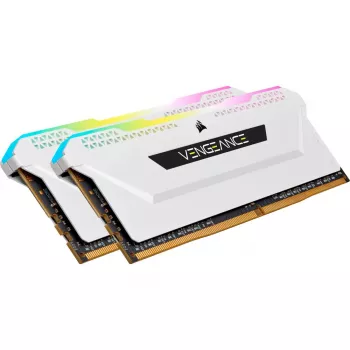 CORSAIR Arbeitsspeicher 32GB DDR4 3200MHz C16 (2x16GB) Vengeance RGB Pro Weiß