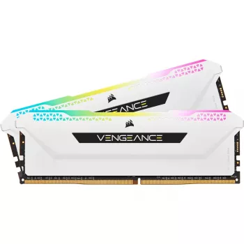 CORSAIR Arbeitsspeicher 32GB DDR4 3200MHz C16 (2x16GB) Vengeance RGB Pro Weiß