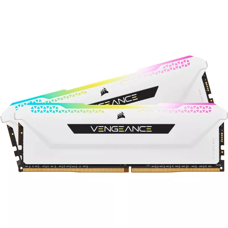 CORSAIR Arbeitsspeicher 32GB DDR4 3200MHz C16 (2x16GB) Vengeance RGB Pro Weiß