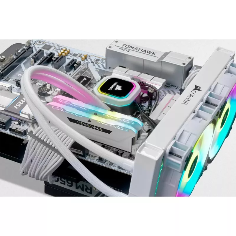 CORSAIR Arbeitsspeicher 32GB DDR4 3200MHz C16 (2x16GB) Vengeance RGB Pro Weiß