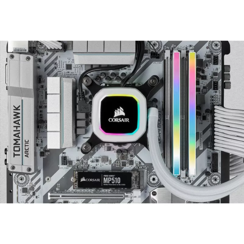 CORSAIR Arbeitsspeicher 32GB DDR4 3200MHz C16 (2x16GB) Vengeance RGB Pro Weiß