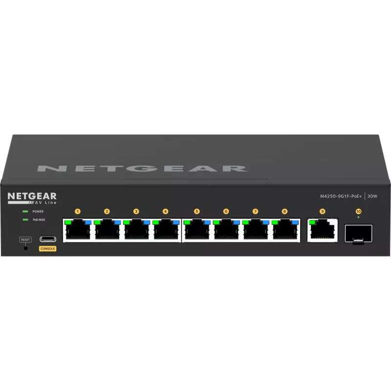 Managed Switch NETGEAR GSM4210PD-100EUS 8x1G PoE+ 110W 1xSFP