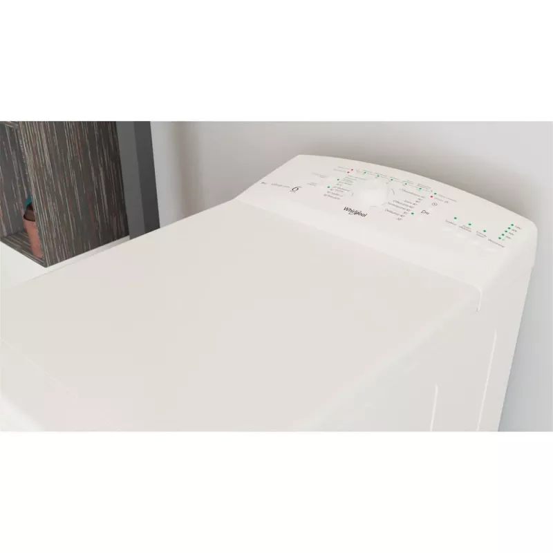 Whirlpool TDLR 6040L PL/N freistehende Toplader-Waschmaschine, 6 kg, 1000 U/min, weiß
