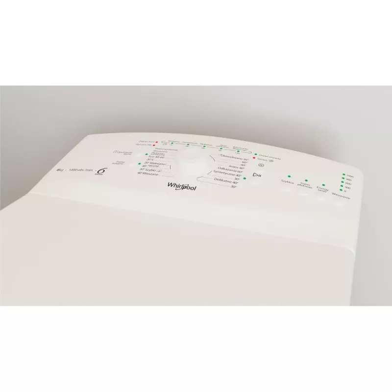Whirlpool TDLR 6040L PL/N freistehende Toplader-Waschmaschine, 6 kg, 1000 U/min, weiß