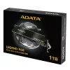SSD M.2 1 TB ADATA LEGEND 960 PCIe 4.0 NVMe, 7400/6000 MB/s, 3D NAND, SMI SM2264, HW-Verschlüsselung, Kühlkörper