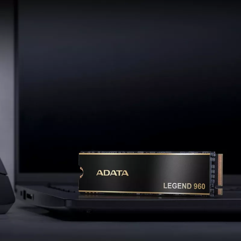 SSD M.2 1 TB ADATA LEGEND 960 PCIe 4.0 NVMe, 7400/6000 MB/s, 3D NAND, SMI SM2264, HW-Verschlüsselung, Kühlkörper