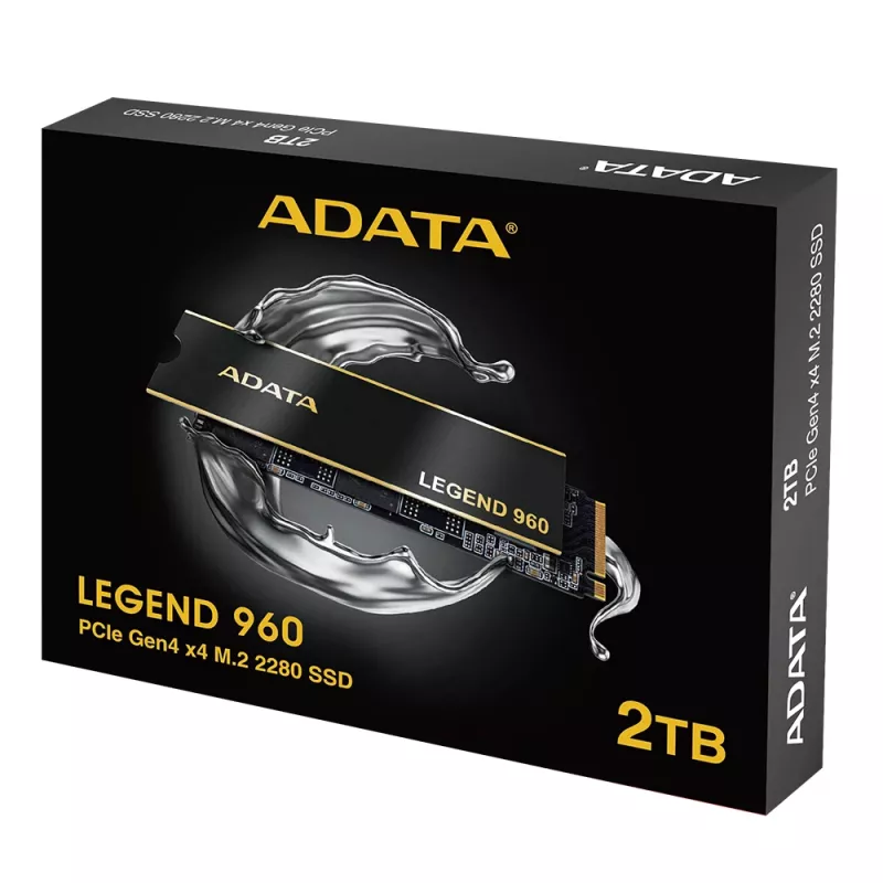 SSD ADATA LEGEND 960 M.2 NVMe 2 TB PCIe 4.0, Lesen 7400 MB/s, Schreiben 6800 MB/s, 3D NAND, Kühlkörper