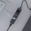 USB-C Hub SAVIO AK-57 mit 3× USB-A, RJ-45 Gigabit Ethernet (5000 Mbit/s), Aluminium grau