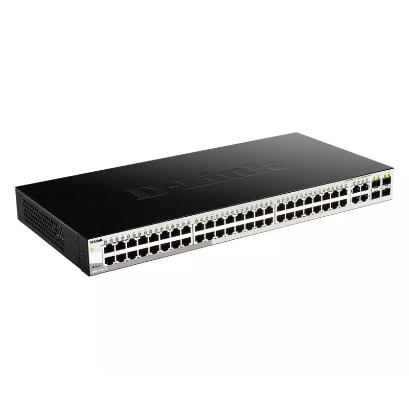 Managed L2 Gigabit Ethernet Switch D-Link DGS-1210-52, 48 Ports, 1U