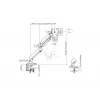 DIGITUS Einzelner Gasfeder-Monitor-Tischhalterung 35 Zoll, 15 kg max. schwarz