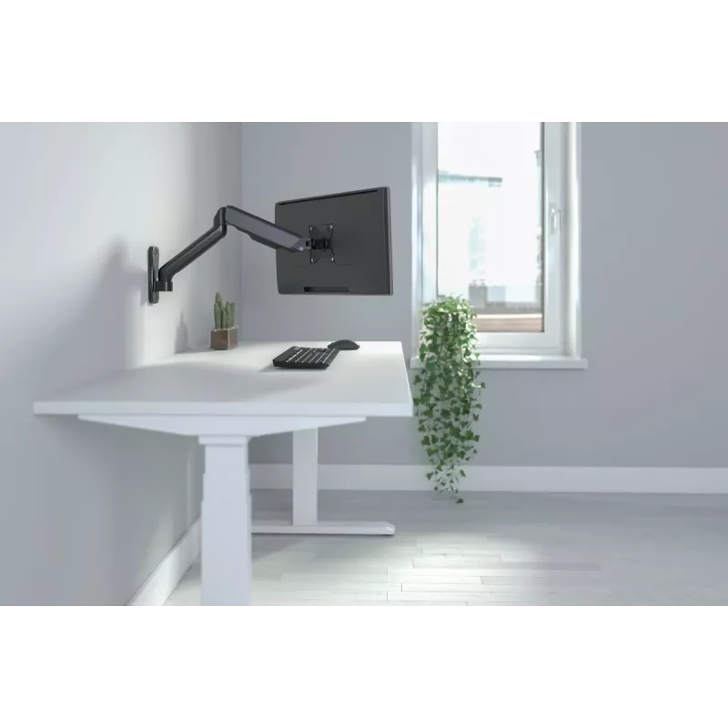 DIGITUS Einzel-Gasfeder Monitor-Wandhalterung 32 Zoll 9 kg max schwarz