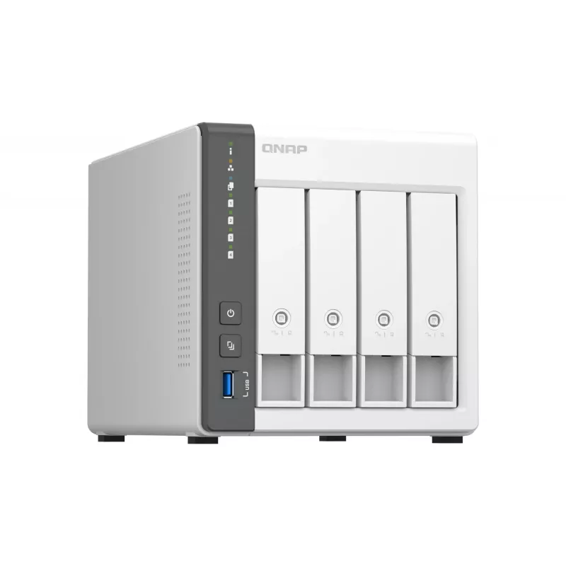QNAP TS-433 NAS Tower ARM Cortex-A55 4 GB 0 TB QNAP QTS Weiß
