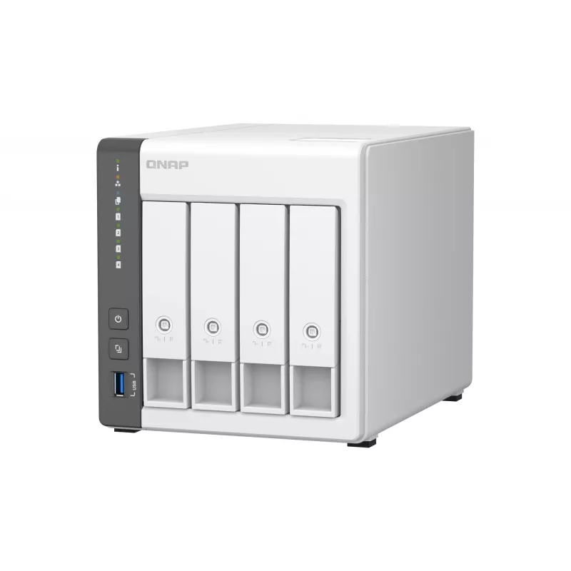 QNAP TS-433 NAS Tower ARM Cortex-A55 4 GB 0 TB QNAP QTS Weiß