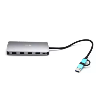 i-tec USB 3.0 USB-C/Thunderbolt 3x Display Metal Nano Dock mit LAN + Power Delivery 100 W