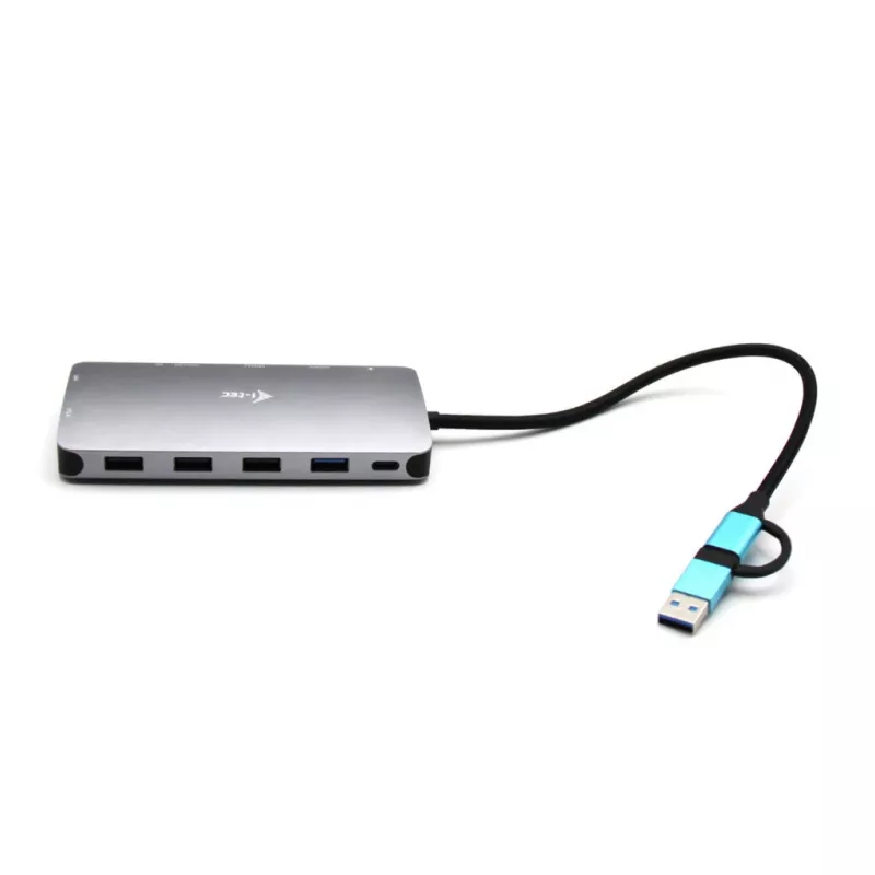 i-tec USB 3.0 USB-C/Thunderbolt 3x Display Metal Nano Dock mit LAN + Power Delivery 100 W